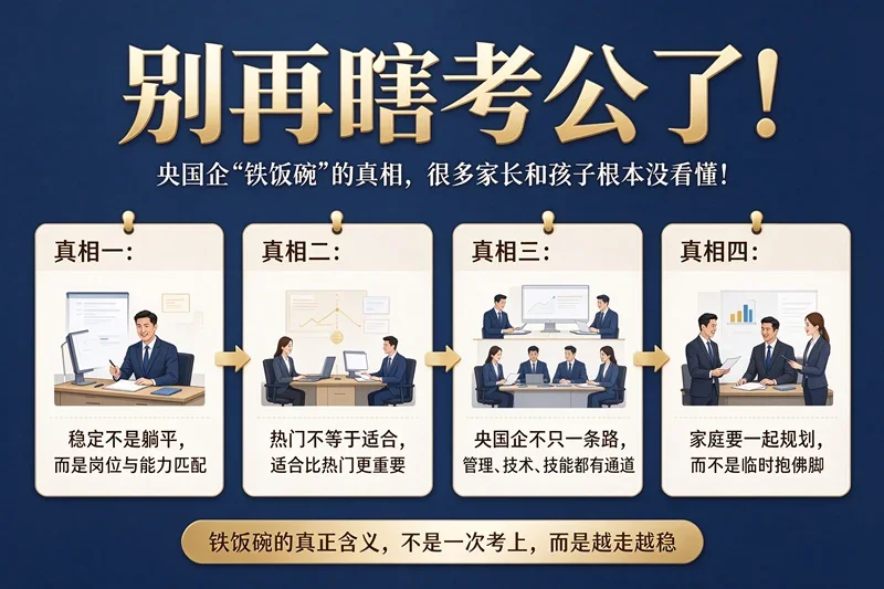 别再瞎考公了！央国企“铁饭碗”的真相，很多家长和孩子根本没看懂！