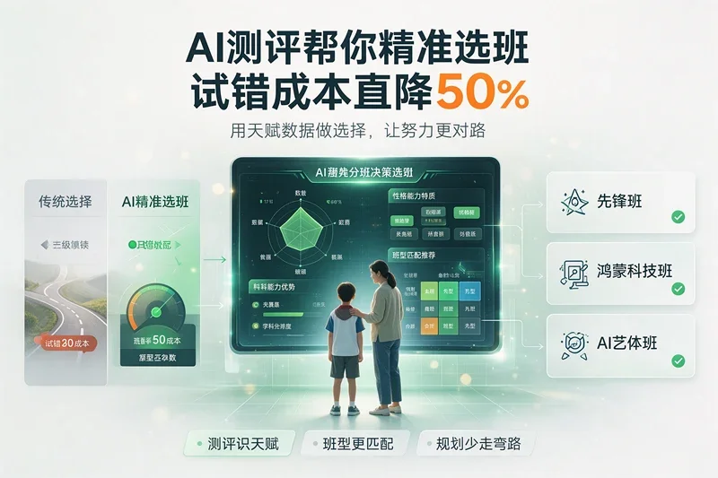 报班花了6万，孩子成绩反降？AI测评帮你精准选班，试错成本直降50%