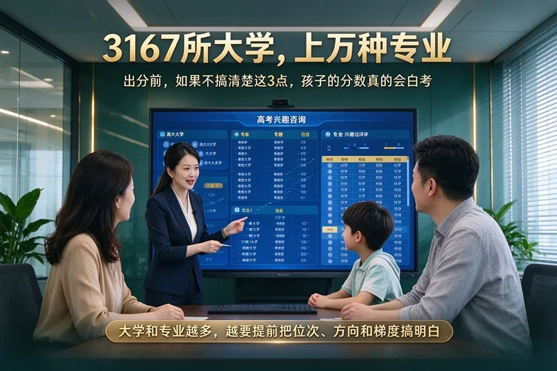 3167所大学，上万种专业：出分前，如果不搞清楚这3点，孩子的分数真的会白考