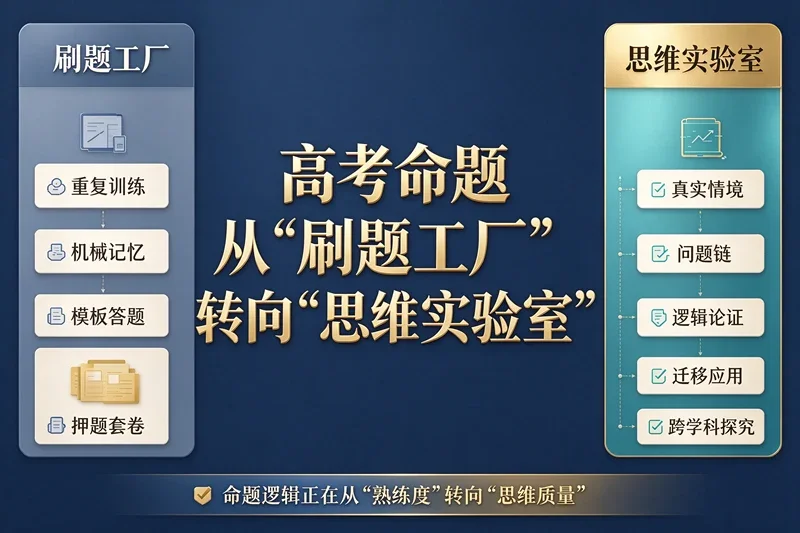 当高考命题从“刷题工厂”转向“思维实验室”，一位中考生家长开始重新思考：择校，到底在选什么？