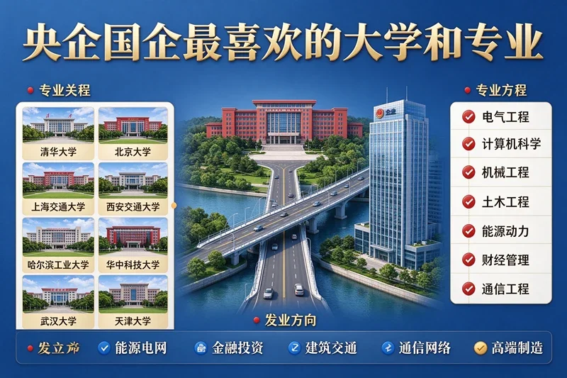 央企国企最喜欢的大学和专业