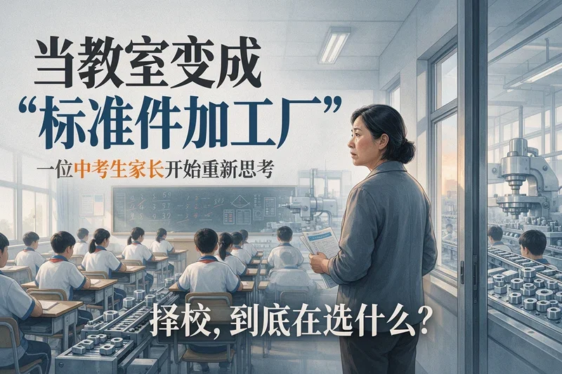 当教室变成“标准件加工厂”，一位中考生家长开始重新思考：择校，到底在选什么？