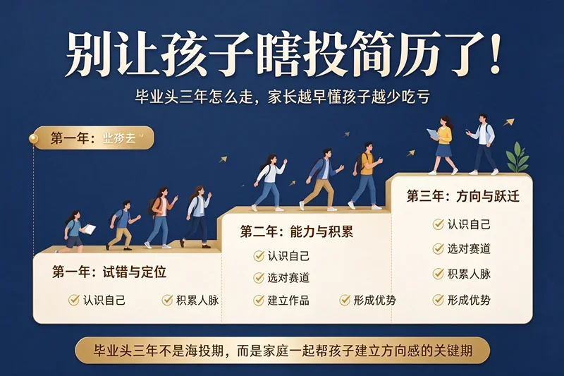 别让孩子瞎投简历了！毕业头三年怎么走，家长越早懂孩子越少吃亏