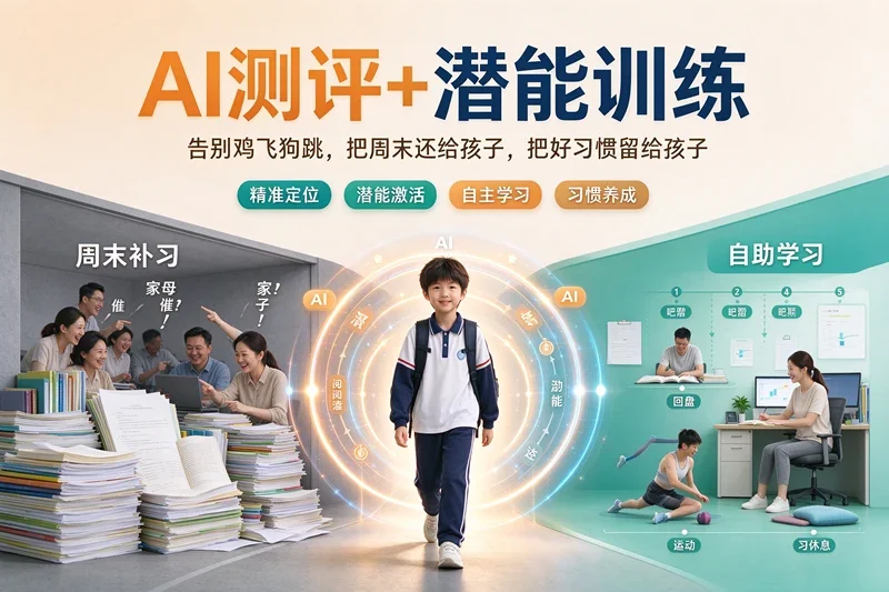 AI测评+潜能训练：告别鸡飞狗跳，把周末还给孩子，把好习惯留给孩子