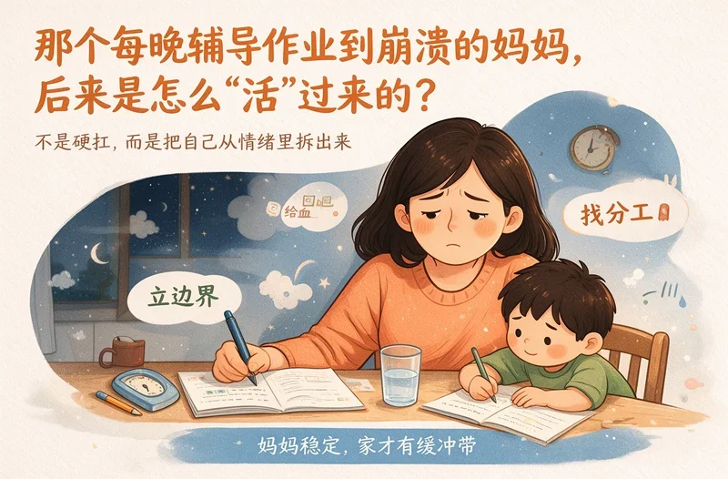 那个每晚辅导作业到崩溃的妈妈，后来是怎么“活”过来的？