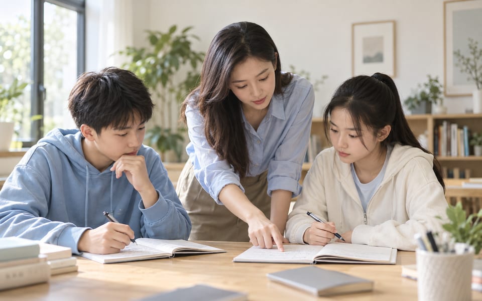 老师指导学生学习